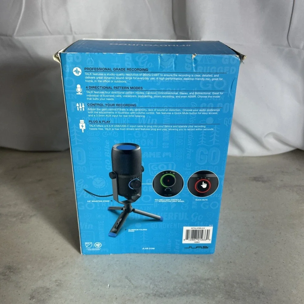 JLab TALK Professional Plug & Play USB Microphone 96kHz/24BIT 4 Directional